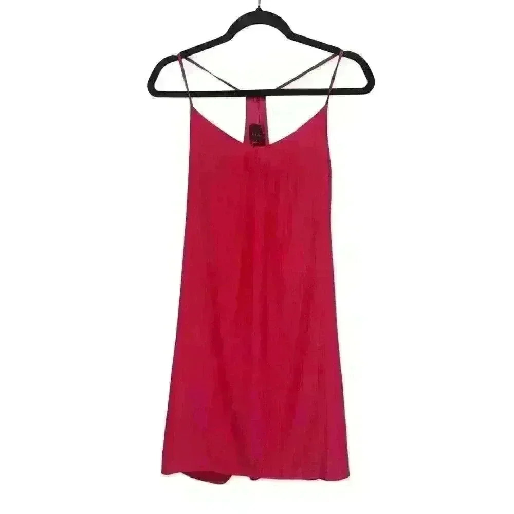 Women's Lumiere Hot Pink Tank Mini Dress Size L